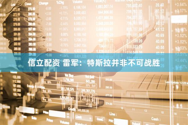 信立配资 雷军：特斯拉并非不可战胜